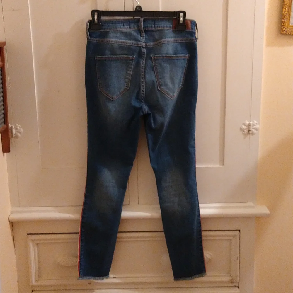 Hollister high rise crop super skinny jeans Sz 5 - Picture 4 of 8